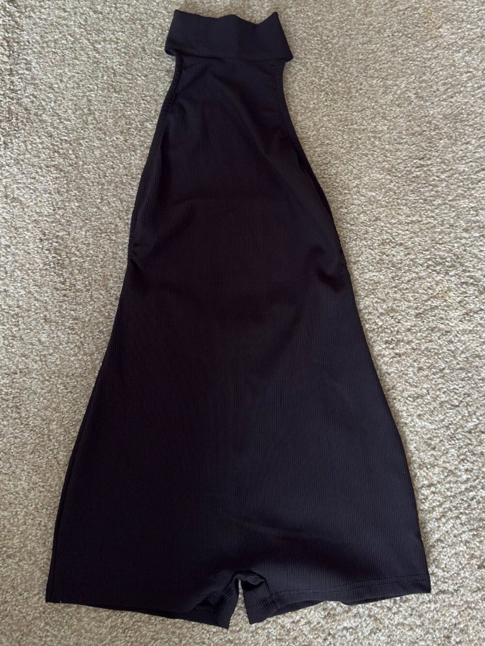 Edikted Annie Ribbed Open-Back Jumpsuit in Black